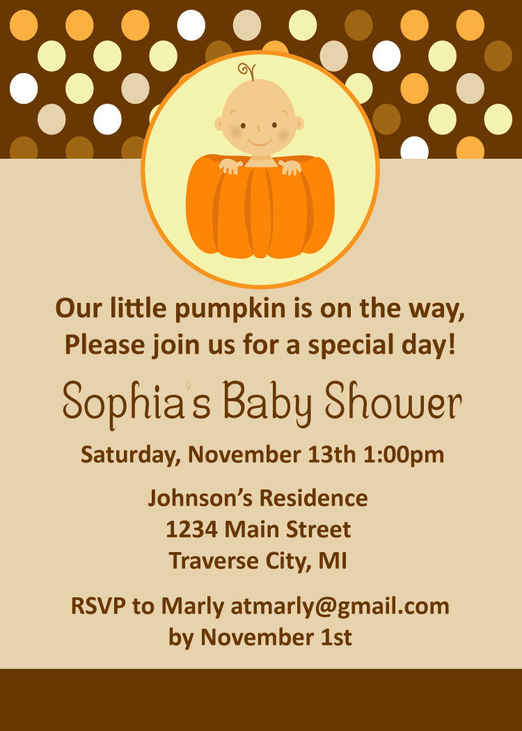 Pumpkin Baby Shower Invitations Fall Baby Shower For Boy Girl Or Twins