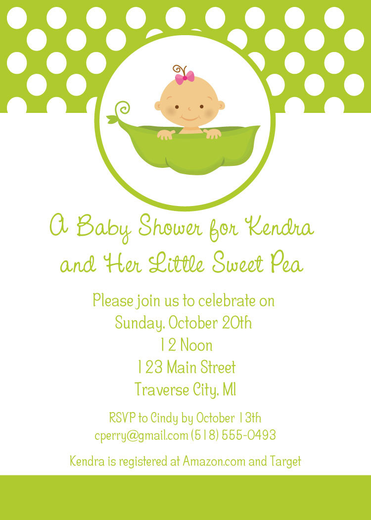 Sweet Pea Baby Shower Invitations Little Sweet Pea Theme Invites Digital File Diy Printable Card On Luulla