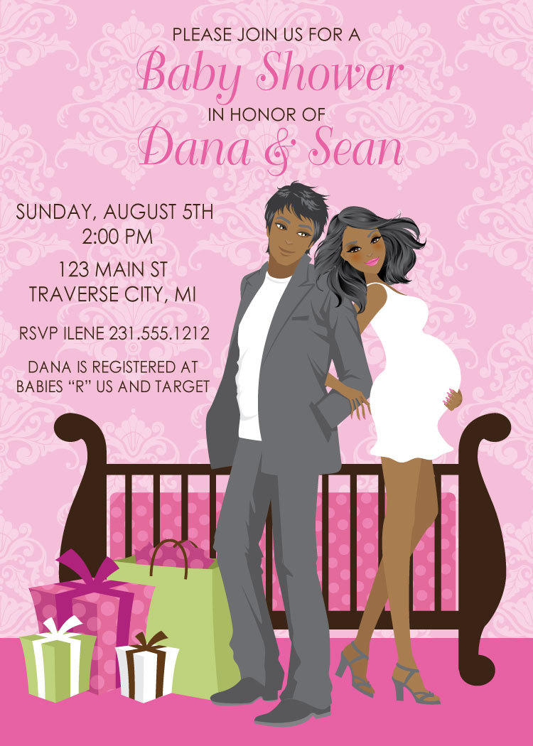 african american baby shower invitations