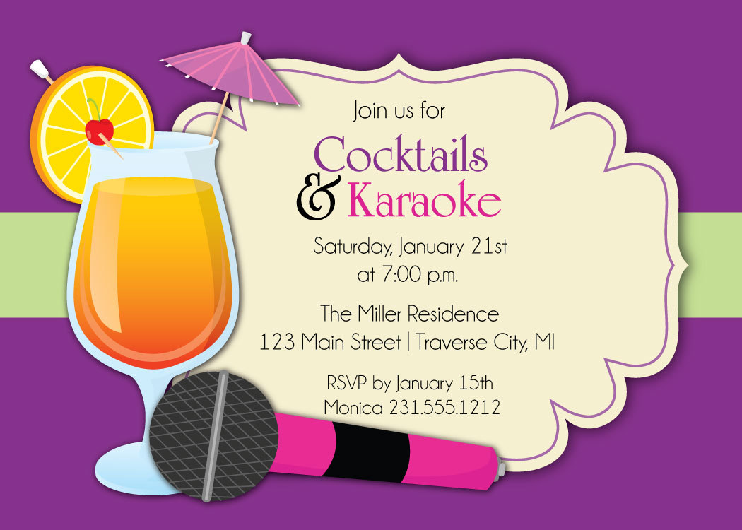 karaoke party invitations