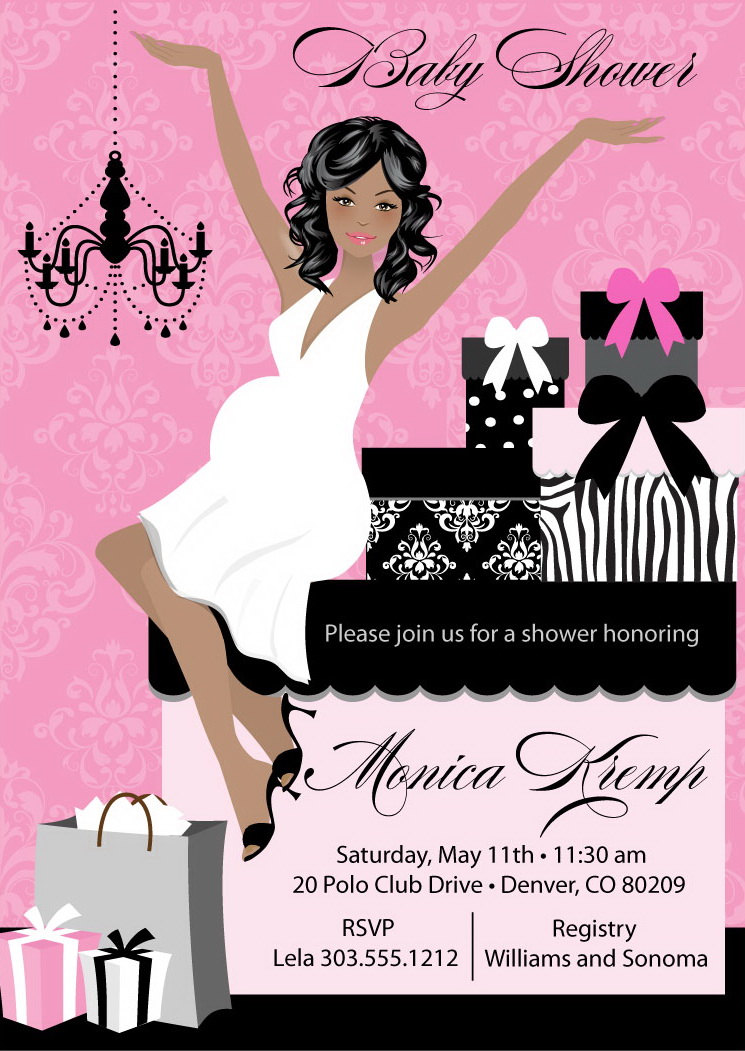 elegant baby shower invitations