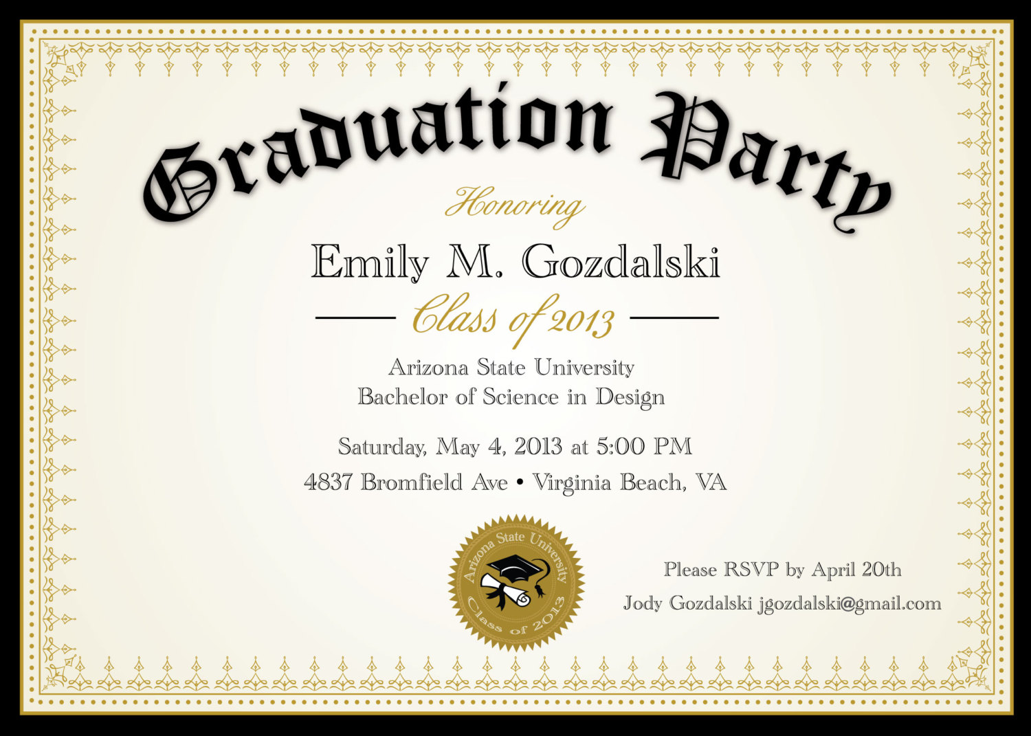 blank graduation party invitations